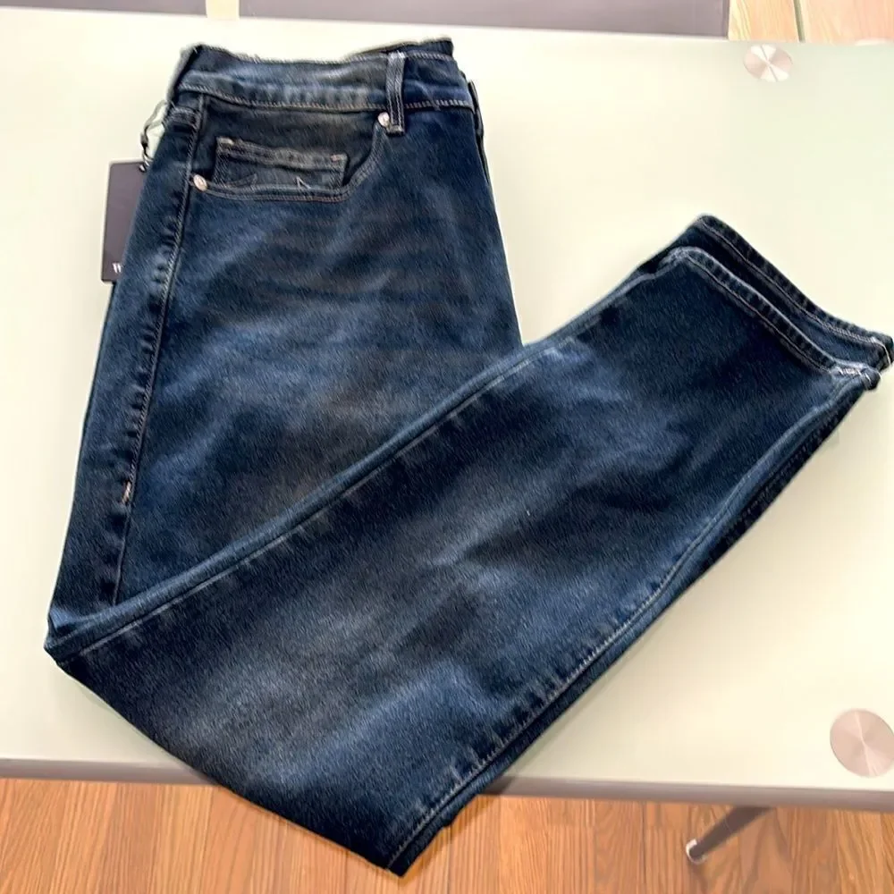 True Religion jeans NWT w34 l32 GENO relaxed slim dark smoky wash